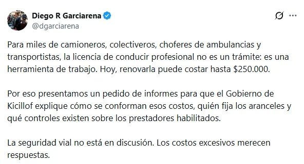 Garciarena en X.