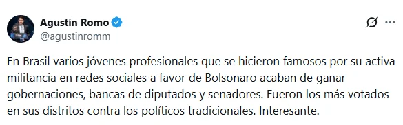 Romo en X.
