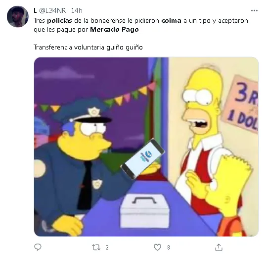“Son idiotas”: Desopilantes memes de los policías que cobraron una coima por MercadoPago