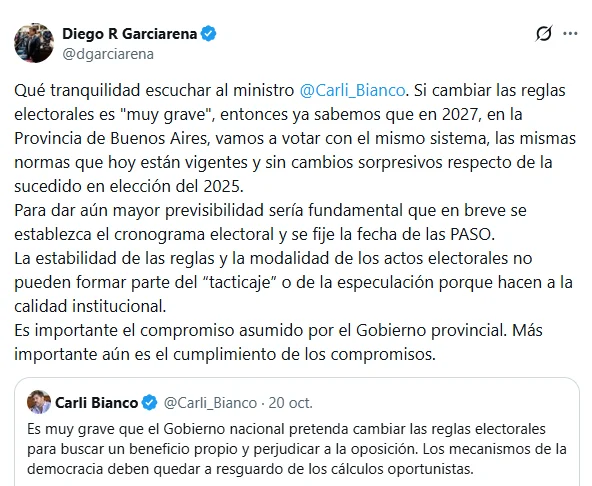 Garciarena en X.