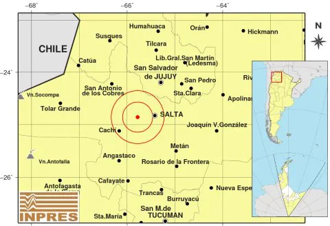 Un sismo de 4,6 grados sacudió a Salta y Tucumán