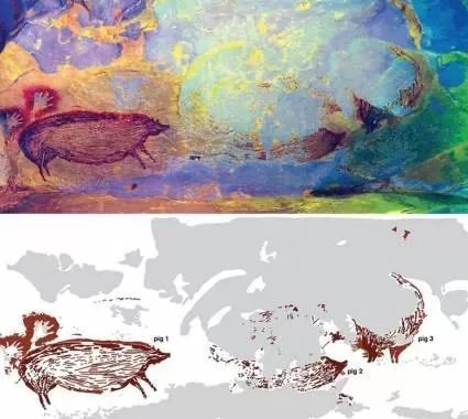 Hallan la pintura rupestre más antigua de la humanidad