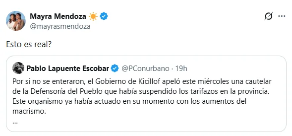 Mendoza en X.