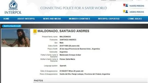 Ahora, Interpol también busca a Santiago Maldonado