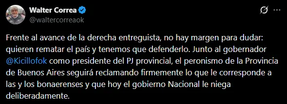 El ministro de Trabajo bonaerense se expresó en redes tras la reunión.