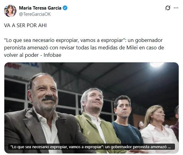 Teresa García en X.