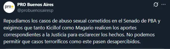 PRO sobre el escándalo en el Senado