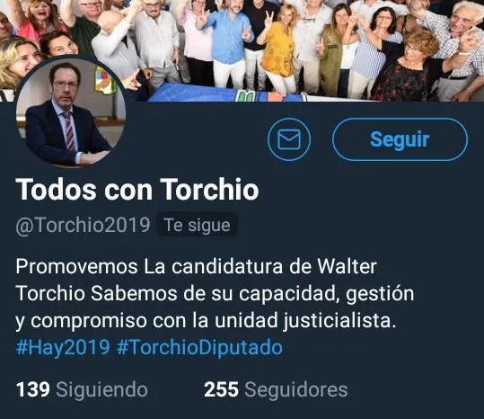 Torchio: “Mi intención es ser intendente un periodo más”