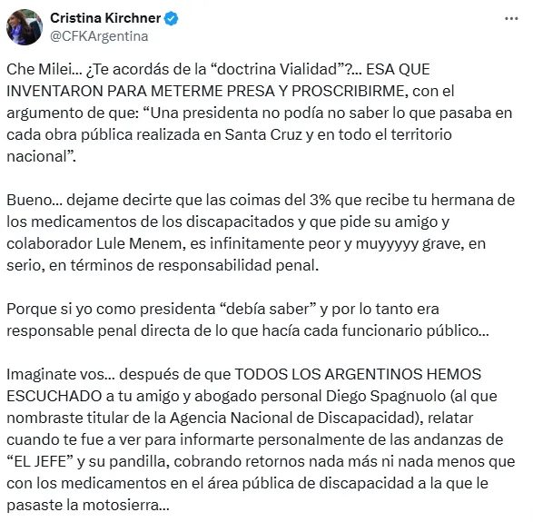 Cristina Kirchner X