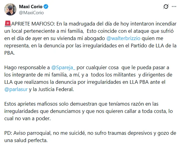 Corio en X