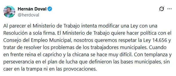 Doval en X.
