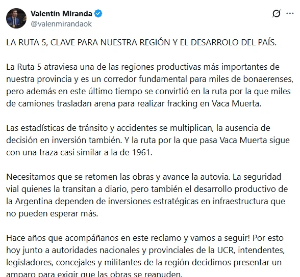Miranda en X.