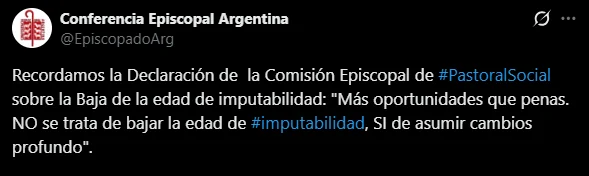 El mensaje de la Iglesia sobre la baja de la edad de imputabilidad