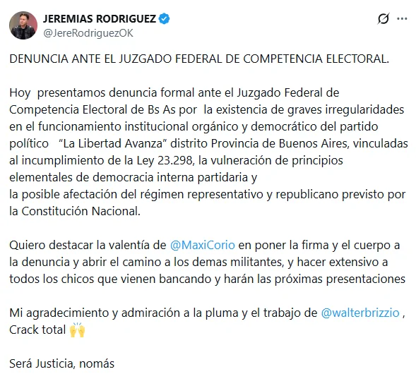Rodríguez en X