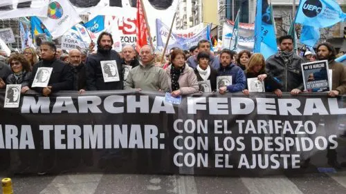Avanza y suma adhesiones la Marcha federal contra tarifazos, despidos y ajuste