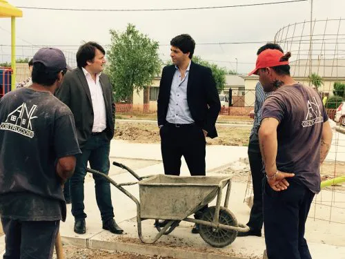 García De Luca visitó obras de hábitat en General Rodríguez