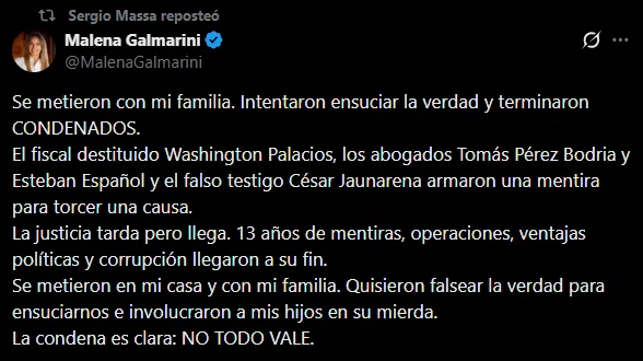 Galmarini celebró el fallo