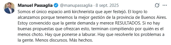 Manuel Passaglia en X.
