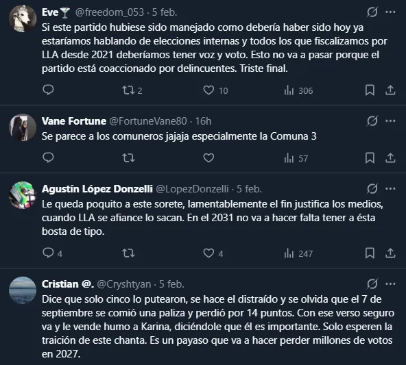 Críticas a Pareja en X