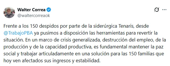 Correa en X.