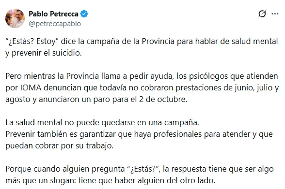 Petrecca en X.