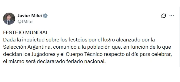 X Javier Milei