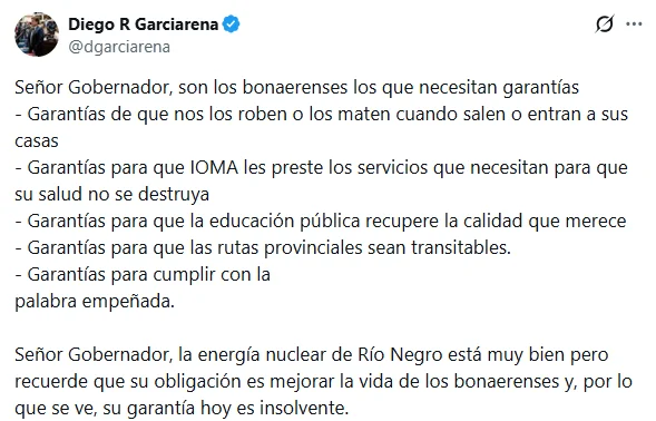 Garciarena en X.
