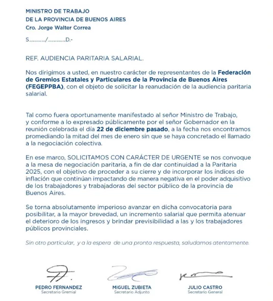 Crece la presión sindical para reabrir paritarias en la Provincia Crece la presión sindical para reabrir paritarias en la Provincia