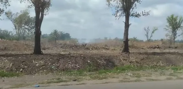 Quema en basural del Barrio Bicentenario
