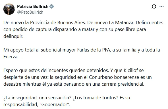 Bullrich en X.