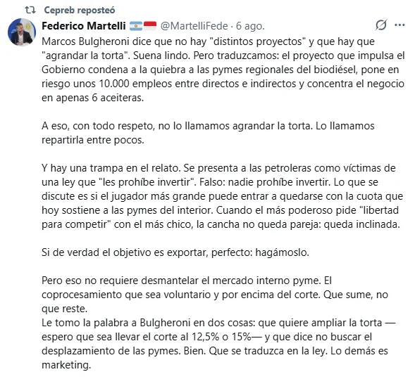 Martelli en X.