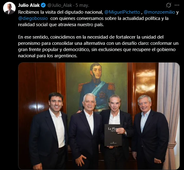 Alak recibió a Pichetto, Monzó y Bossio