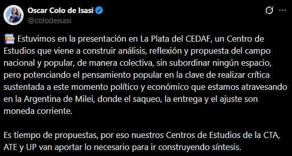De Isasi, secretario gremial de ATE