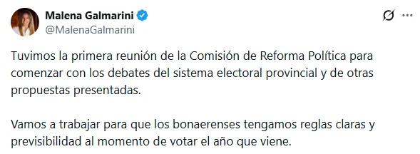 Galmarini decidió acelerar el debate sobre las reglas electorales de 2027-