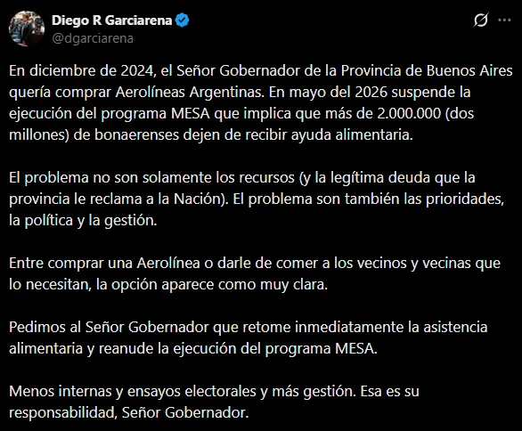 Garciarena en X