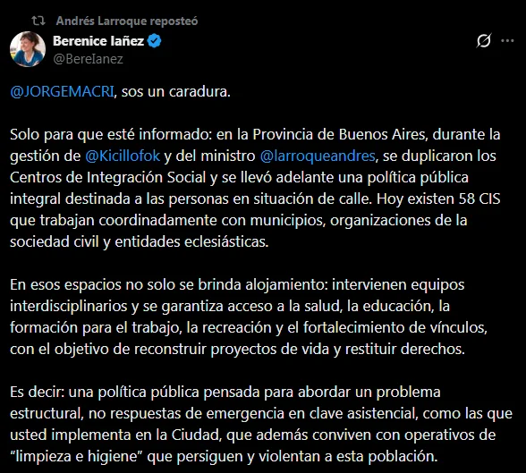 Berenice Iañez, legisladora porteña que integra el MDF de Kicillof, salió al cruce