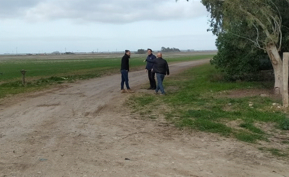 Chalde supervisó obra en Dorrego.