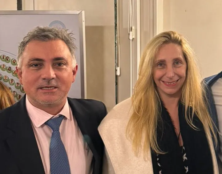 Karina Milei y Sebastián Pareja