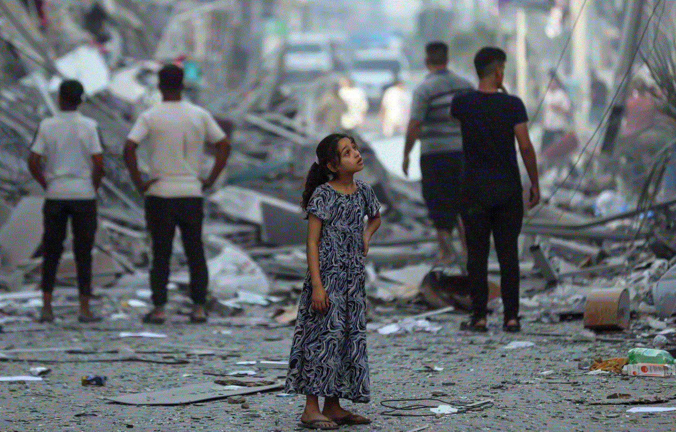 Al menos 17 mil niños de la Franja de Gaza fueron separados de sus padres, indicó Unicef.  Franja de Gaza