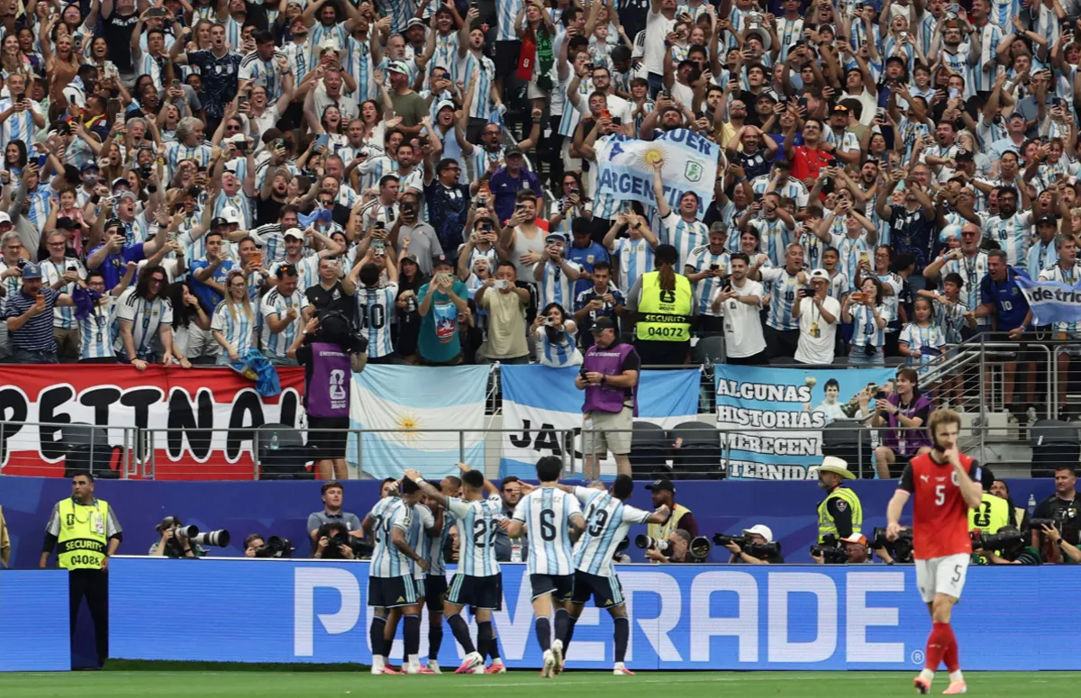 Hinchas argentinos en el Mundial