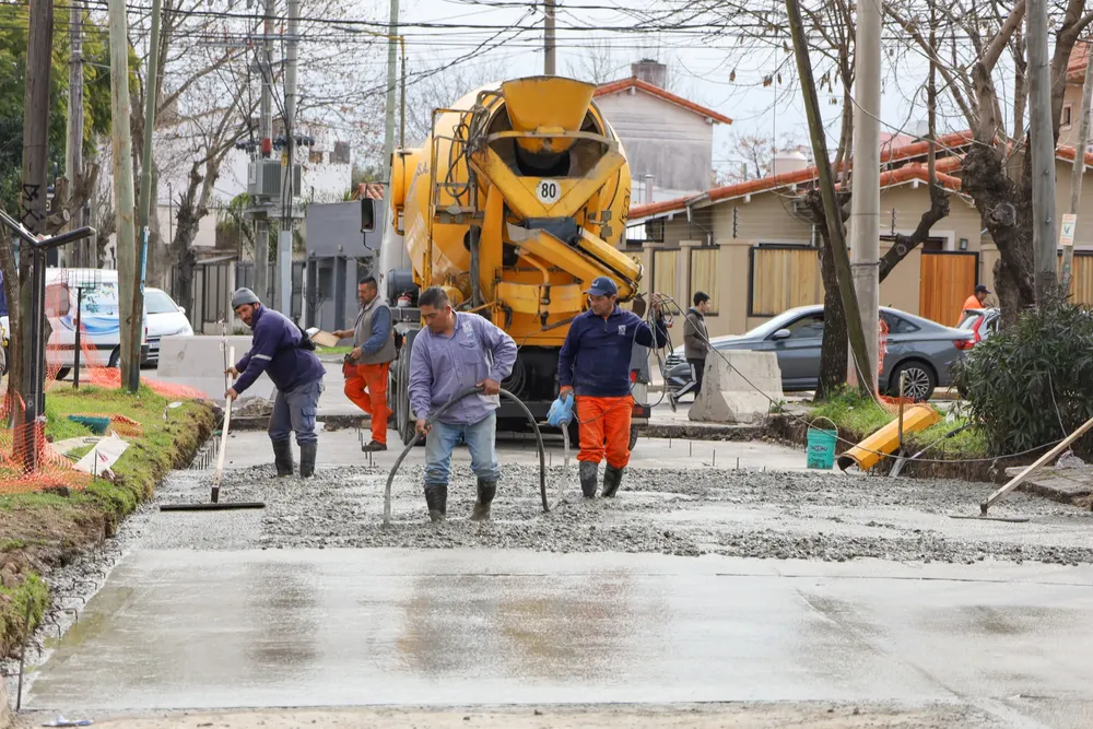 Siguen las obras en San Martín.