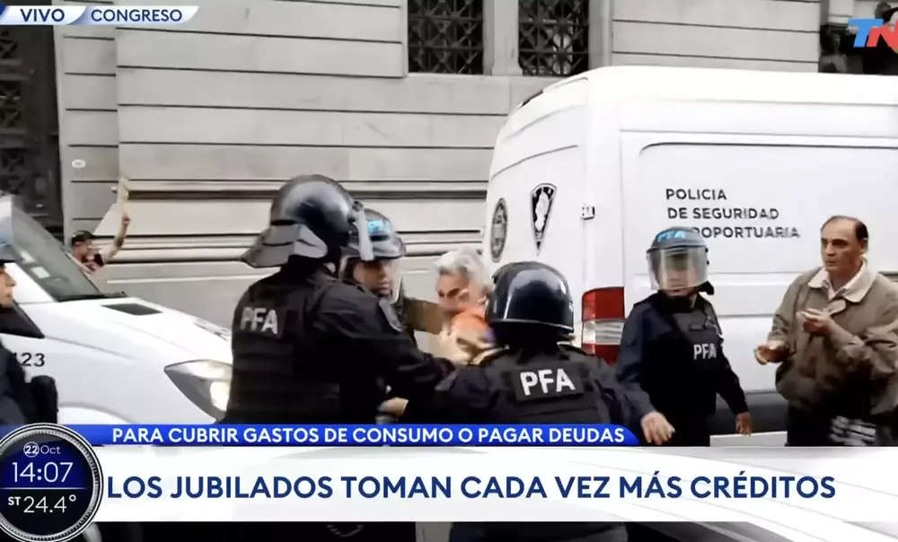 Represión Congreso jubilados