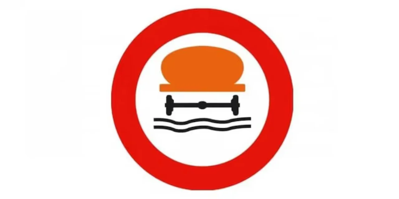 Nueva señal advierte sobre la circulación de transporte de productos contaminantes de agua