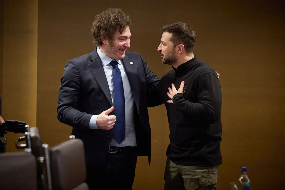 Javier Milei y Volodimir Zelenski