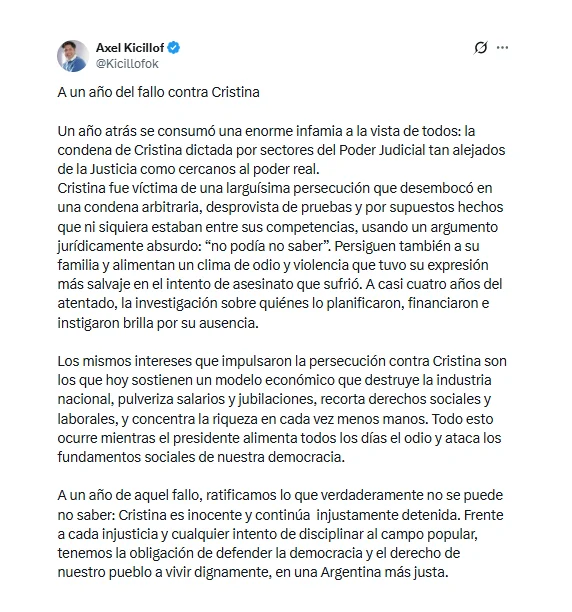 Axel Kicillof X