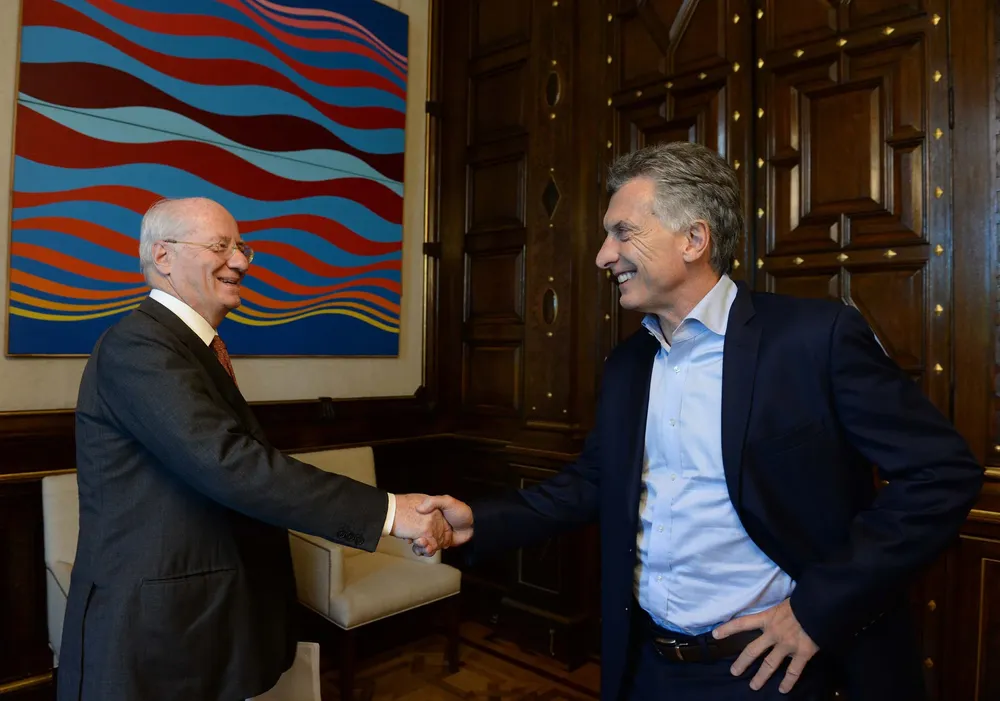 Mauricio Macri visitó a Paolo Rocca.