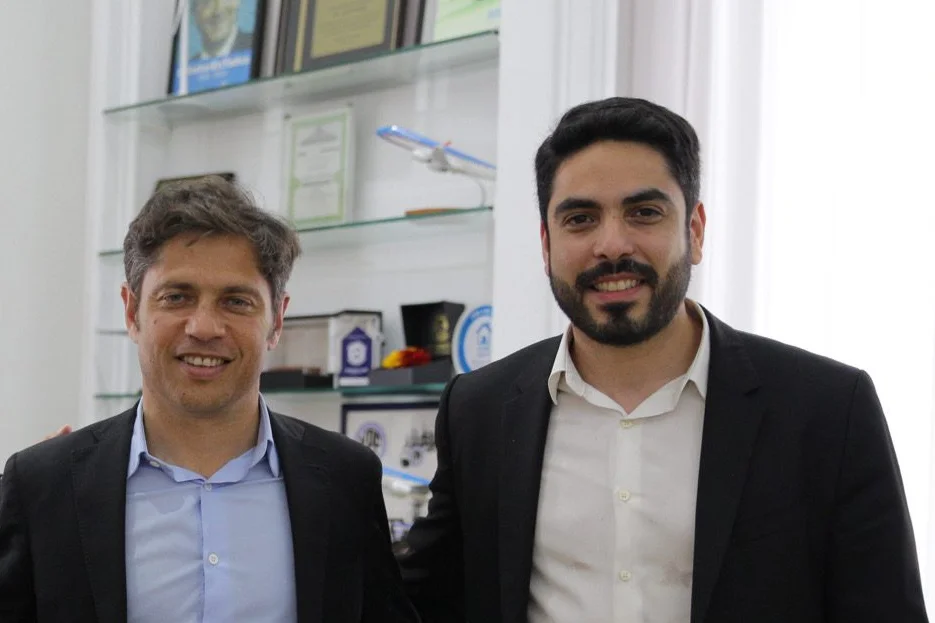 Axel Kicillof y Huguito Moyano