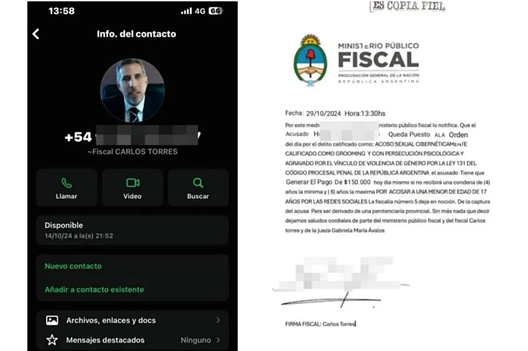 Ciberestafa por Whatsapp en nombre del fiscal Diego Luciani Ciberestafa por Whatsapp en nombre del fiscal Diego Luciani