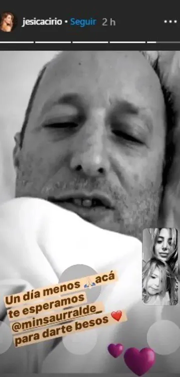 Jésica Cirio mostró imágenes de cómo está Martín Insaurralde