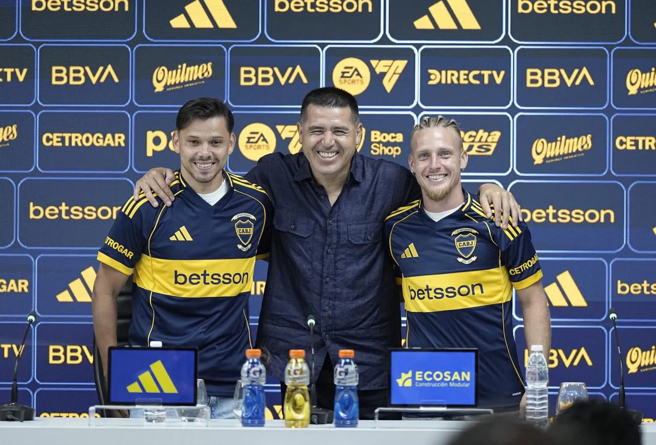 Juan Román Riquelme, Angel Romero y Santiago Ascacíbar